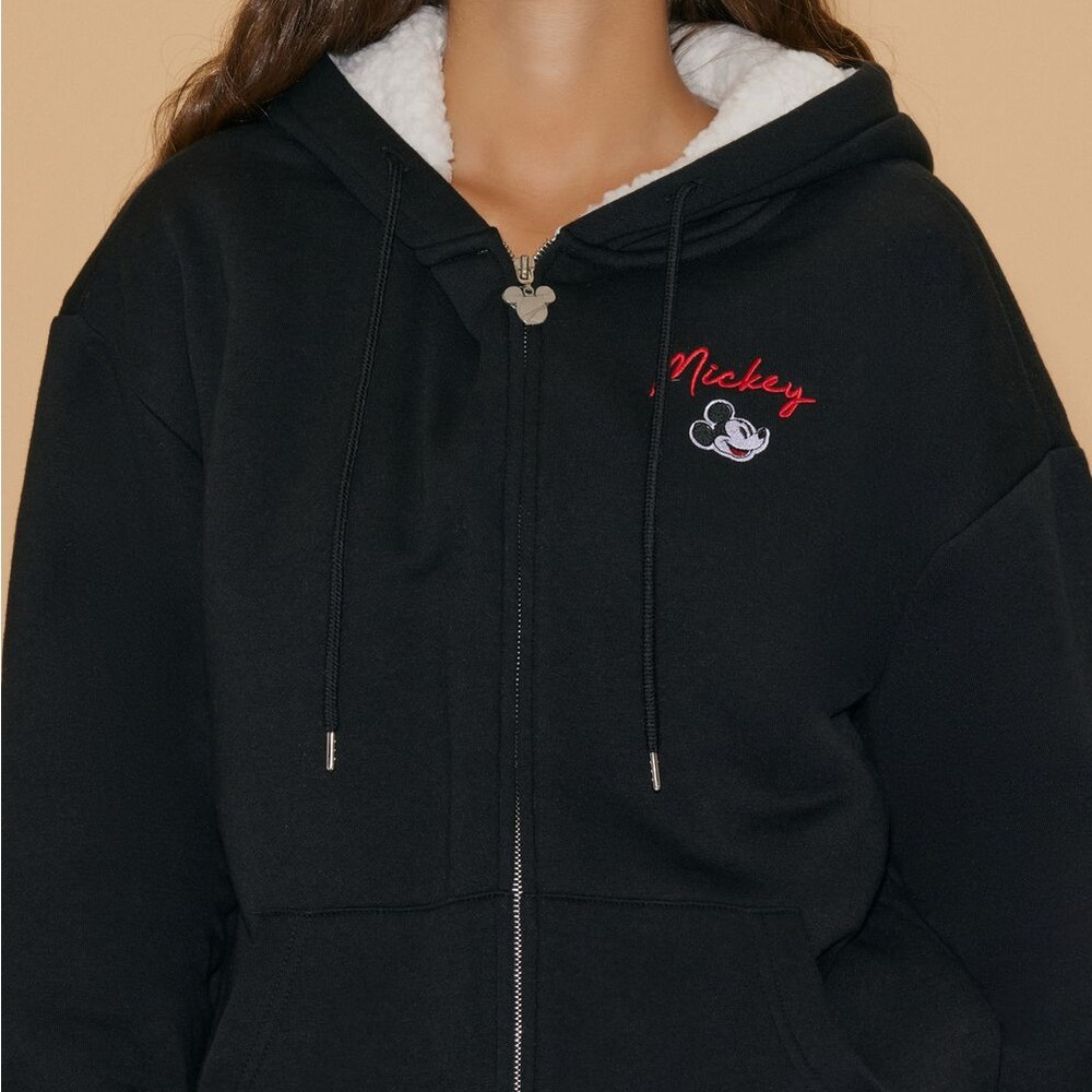 FOREVER 21 DISNEY MICKEY MOUSE ZIP-UP HOODIE SIZE SMALL - Picture 13 of 14